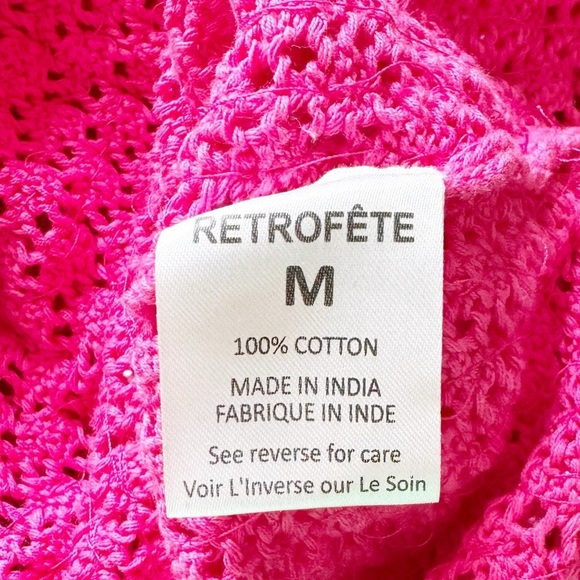 Retrofête Rocco Crochet Dress NWT in Rose Pink - Picture 15 of 16